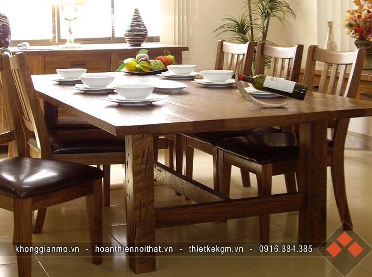 Những mẫu bàn ăn thiết kế bằng gỗ ấn tượng